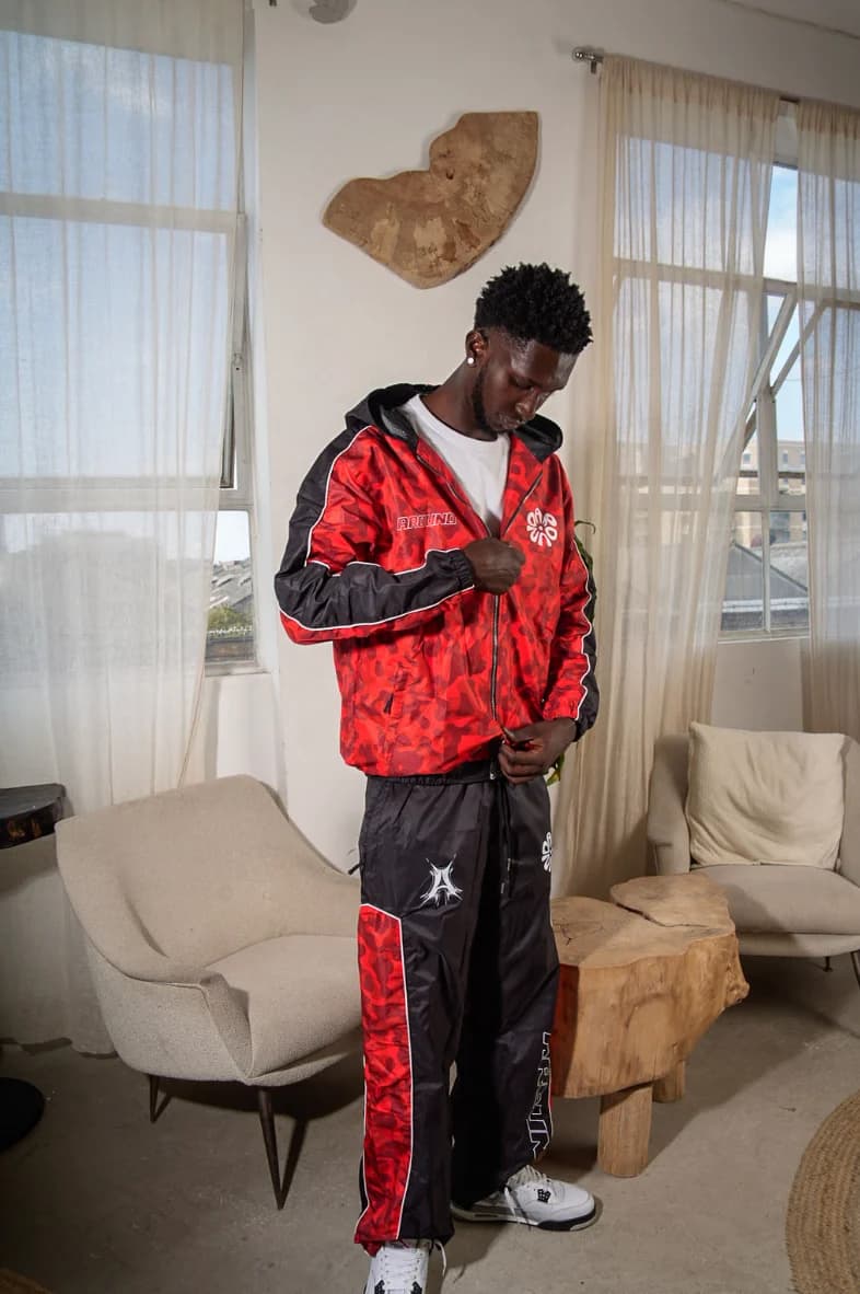 Red camo tracksuit